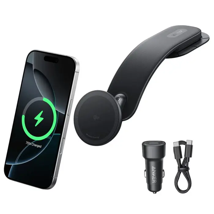 Anker Nano MagGo 15W bežični avtopolnilec z nosilcem