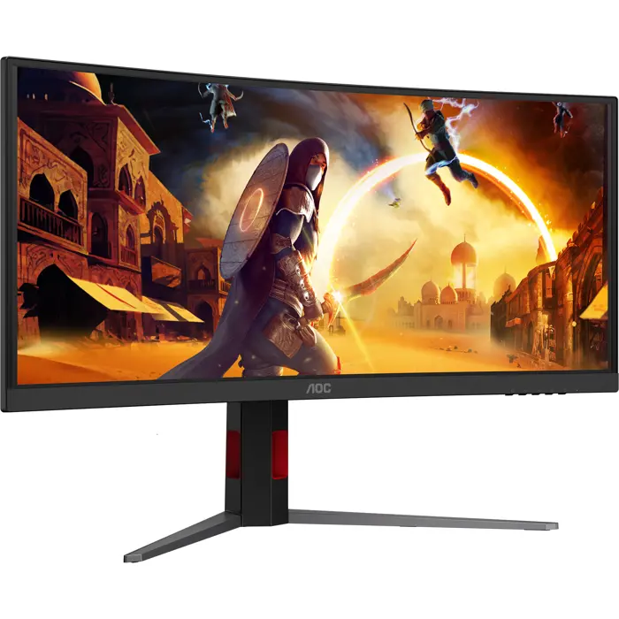 AOC AGON CU34G4CA (86.4 cm (34 inches), black, WQHD, Fast-VA, curved, USB hub, KVM, 180Hz panel)
