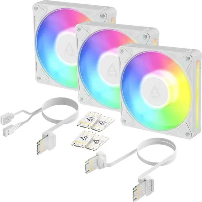 Arctic BioniX P12 A-RGB (white/white, pack of 3, 120 mm)