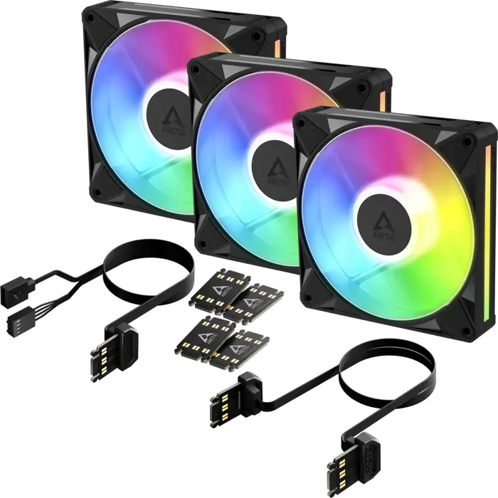 Arctic BioniX P14 A-RGB (black/white, pack of 3, 140 mm)