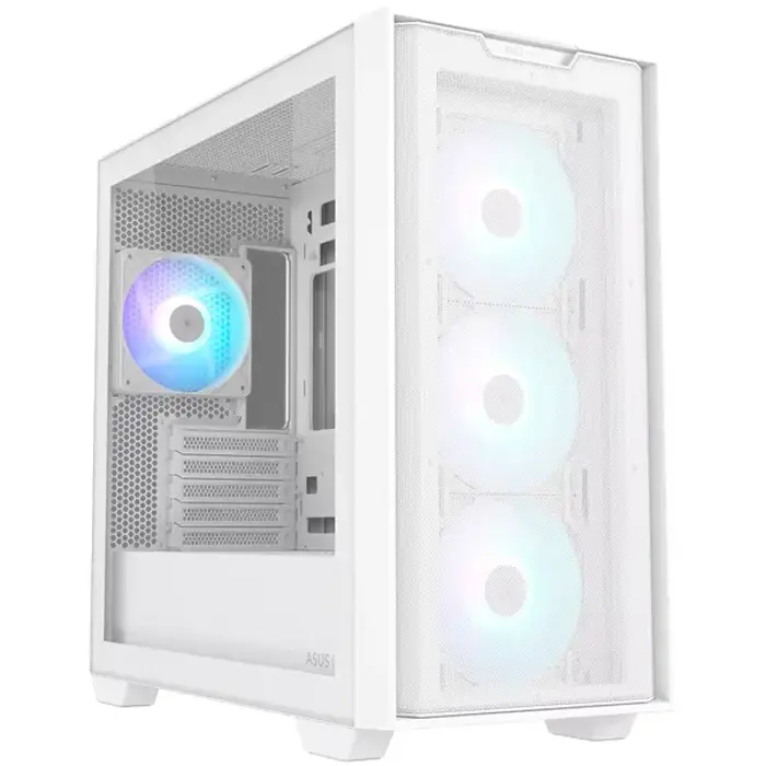 ASUS A21 PLUS ARGB Micro-ATX Gehäuse, Tempered Glass - white-90DC00H3-B19010