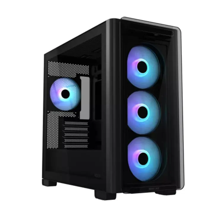 ASUS A23 PLUS ARGB Micro-ATX Gehäuse, Tempered Glass - black-90DC00K0-B19010