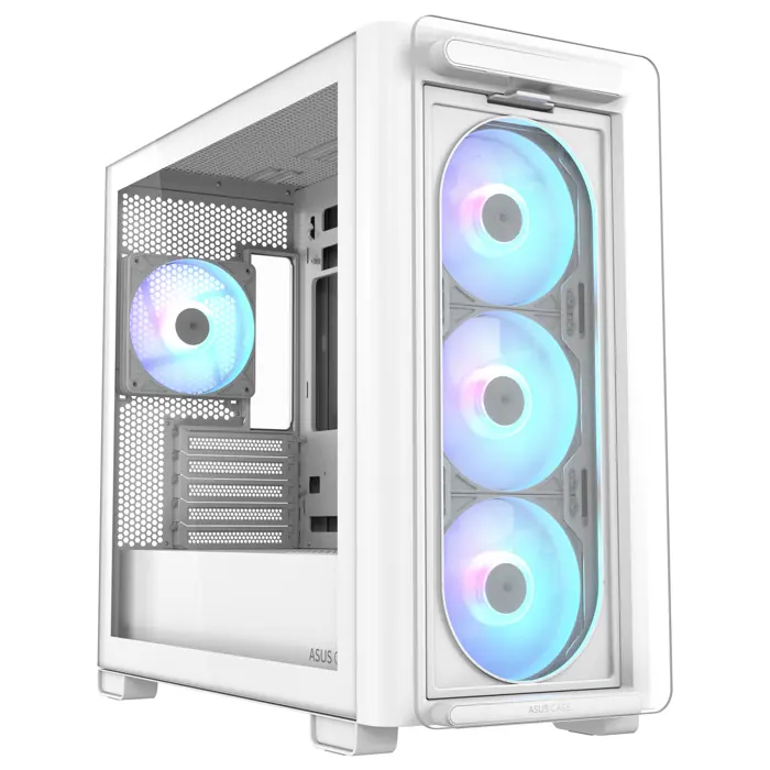 ASUS A23 PLUS ARGB Micro-ATX Gehäuse, Tempered Glass - white-90DC00K3-B19010