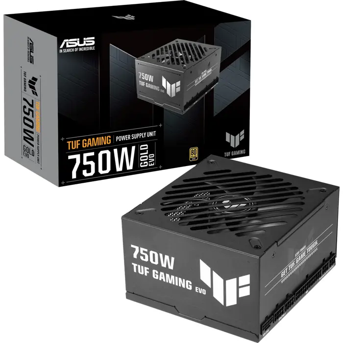 Asus TUF Gaming 750W Gold EVO (black, 1x 12-pin high power GPU, 2x PCIe, cable management, 750 watts)