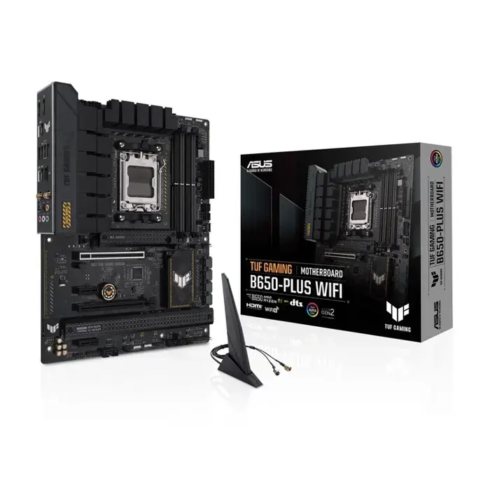 ASUS TUF GAMING B650-PLUS WIFI AM5 ATX osnovna ploča - AMD B650, 4xDDR5, 3xM.2, 4xSATA, 2.5Gb LAN, WiFi 6, BT, 1xDP, 1xHDMI, Aura Sync - 90MB1BZ0-M0EAY0-A