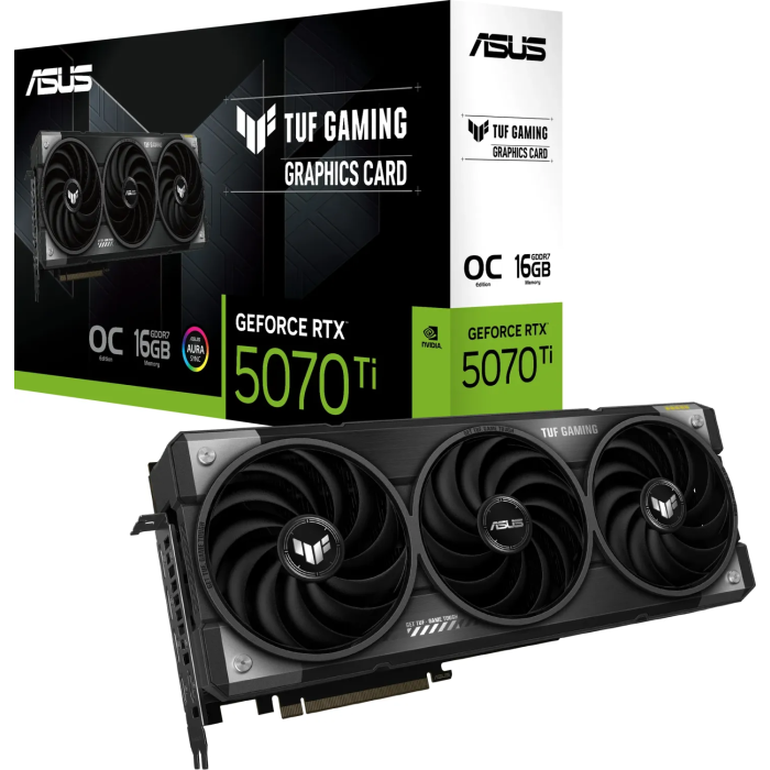 ASUS TUF GAMING GEFORCE RTX 5070 TI, 16GB GDDR7, PCI-E 5.0, TUF-RTX5070TI-O16G-GAMING