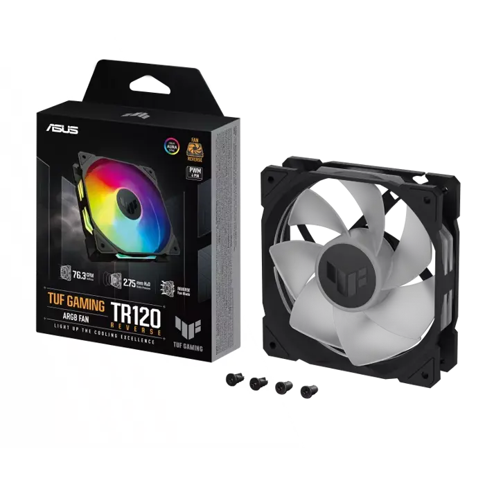 ASUS TUF GAMING TR120 ARGB, case fan (black/transparent, reverse blade)