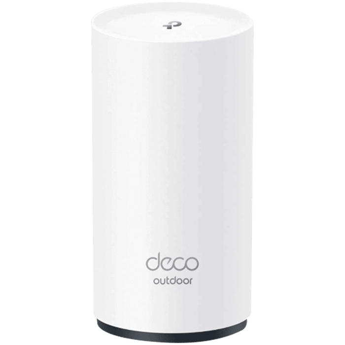 AX3000 Outdoor/Indoor Mesh Wi-Fi 6 UnitSPEED: 574 Mbps at 2.4 GHz + 2402 Mbps at 5 GHzSPEC: Internal Antennas, 2× Gigabit Ports (WAN/LAN auto-sensing), IP65, PoE and AC Power SupplyFEATURE: Deco App, 