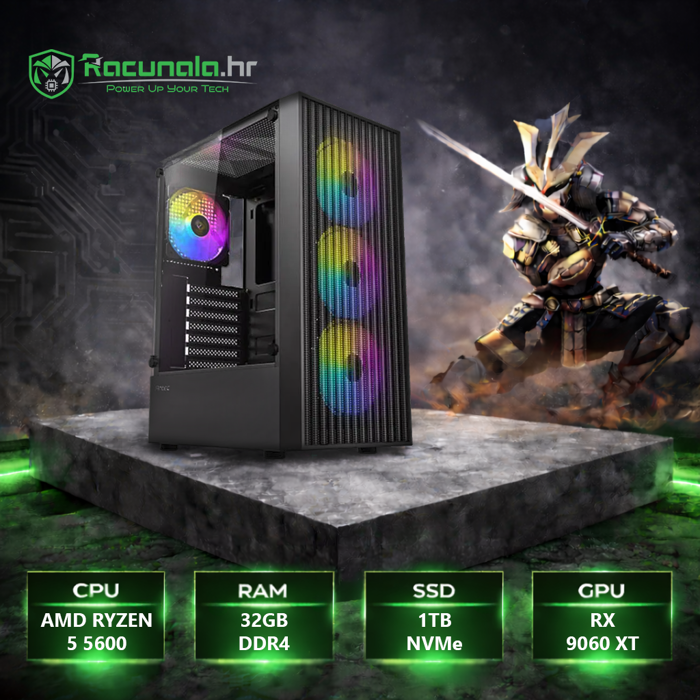 BaB RONIN Pro Gamer - Ryzen 5 5600 / 32GB DDR4 / 1TB NVMe SSD / Radeon RX 9060 8GB / WiFi / Windows 11 Pro
