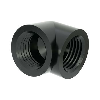 Barrow Adapter 90 Grad G1/4 Zoll IG auf G1/4 Zoll IG - black TDWT90SN-V2 b