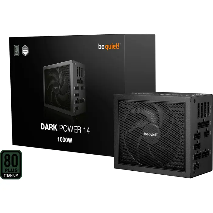be quiet! DARK POWER 14 1000W, PC power supply black, 1x 12-pin high power GPU, 4x PCIe, cable management, 1000 watts