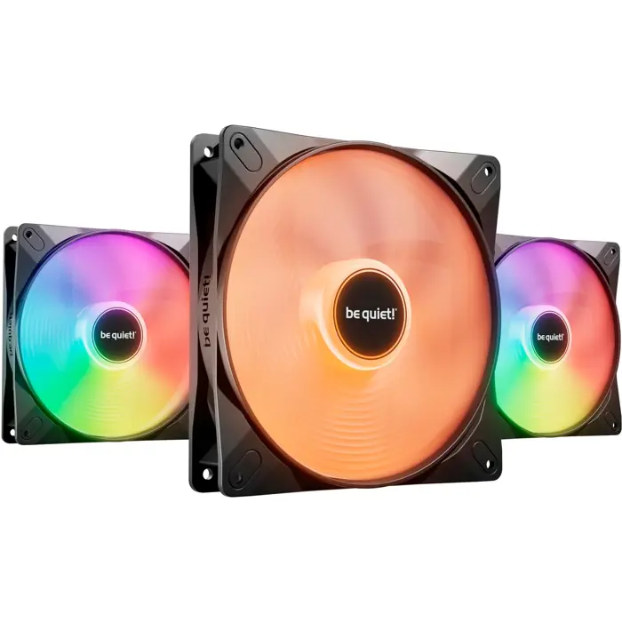 be quiet! Light Wings LX 140mm PWM high-speed triple pack, case fan (black, pack of 3)