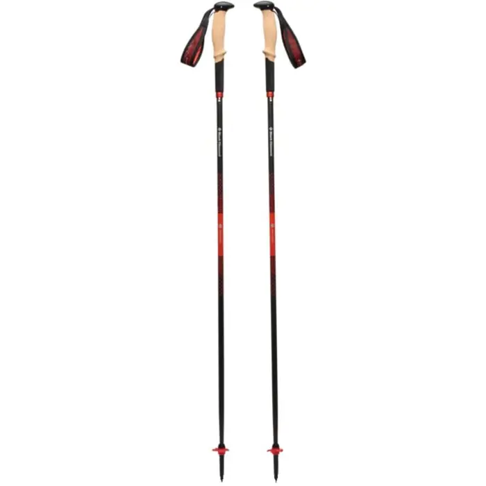 Black Diamond Pursuit Carbon Z trekking poles (anthracite/orange, 1 pair, 115 cm)