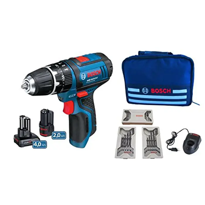 Bosch Cordless Screw Driller GSR 10,8-2-LI Set blue