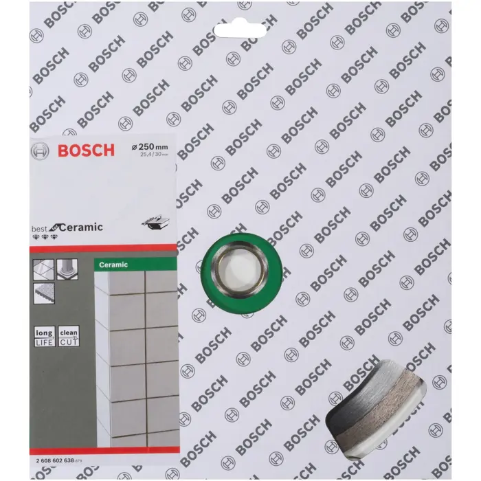 Bosch diamond cutting disc Best for Ceramic, 250mm (bore 30mm / 25.4mm)