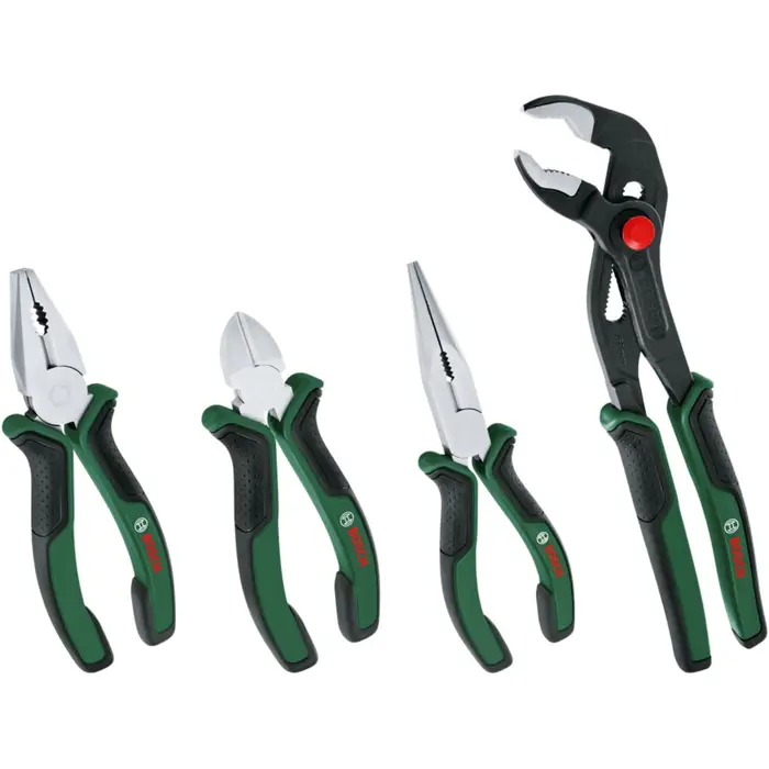 Bosch Powertools pliers set 1600A02W7K, 4 pieces (green/black)