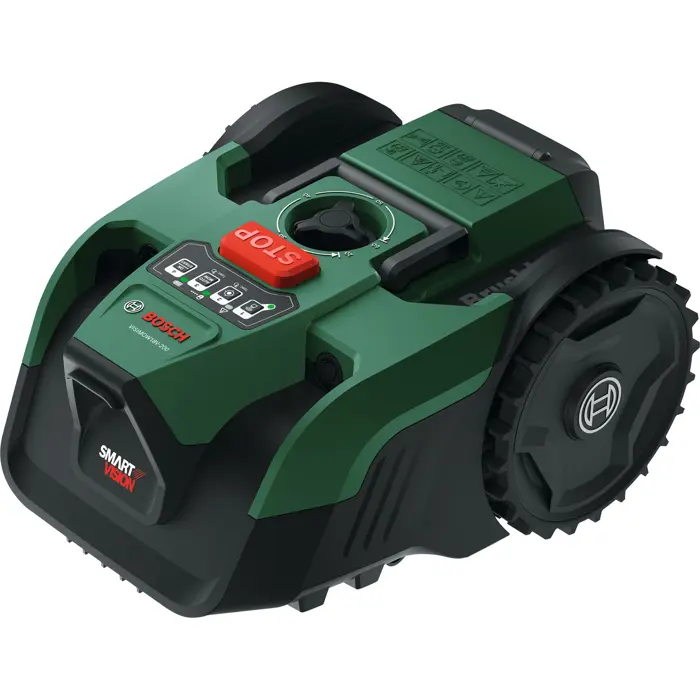 Bosch Powertools robotic lawnmower VISIMOW18V-200, 18Volt (green/black, 1x Li-Ion battery 5.0Ah, POWER FOR ALL ALLIANCE)