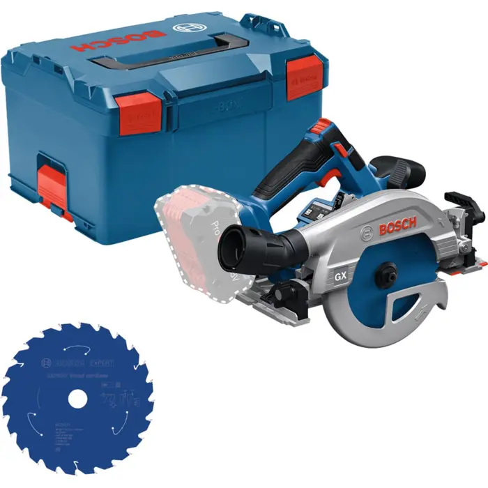 Bosch Powertools tool set: GKS 18 Volt 57 GX cordless circular saw with saw blade in L-BOXX