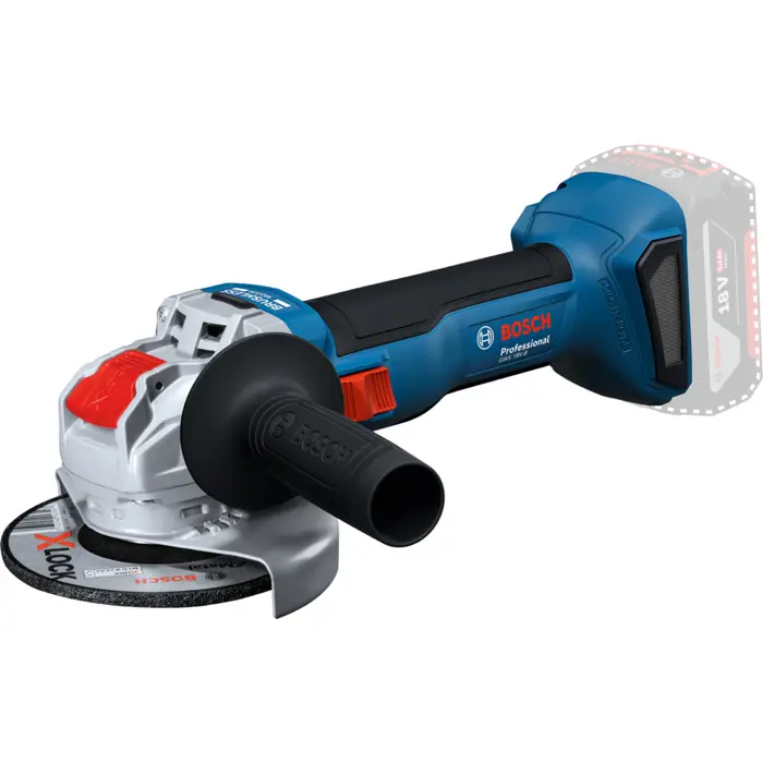 Bosch Powertools X-LOCK Akku-Winkelschleifer GWX 18V-8 Professional solo, 18Volt (blau/schwarz, ohne Akku und Ladegerät, Ř 125mm)