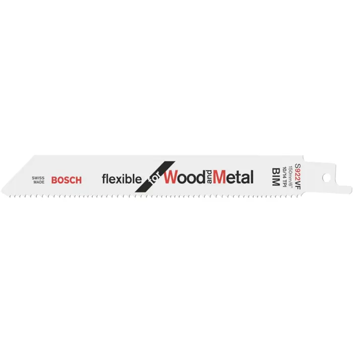 Bosch saber saw blade S 922 VF Flexible for Wood and Metal, 25 pieces (length 150mm)