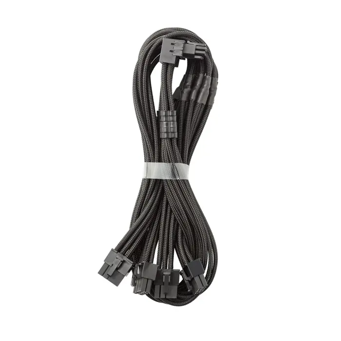 CableMod C-Series Pro Anschlusskabel - Variante A, 90°, 16-Pin zu 4x8-Pin PCIe, black-CM-PCSR-16P4-RAN60KK-5PK-R-SS