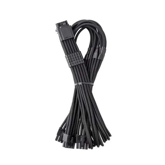 CableMod C-Series Pro ModMesh 12V-2x6-Kabel, Sleeved, 16-Pin zu 3x 8-Pin, für Corsair Type 4 und 3 PSUs - black, 60cm-CM-PCSR-16P3-N60KK-5PK-R-SS