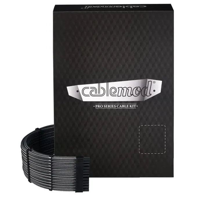 CableMod C-Series Pro ModMesh Sleeved 12V-2x6 12VHPWR Dual StealthSense Cable Kit for Corsair RMi, RMx (Black Label) - carbon-CM-PCSR-16X2KIT-NKC-R-SS