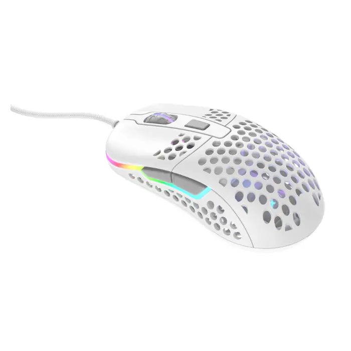 Cherry XTRFY M42 optički RGB igraći miš, 16000 cpi, USB, bijeli