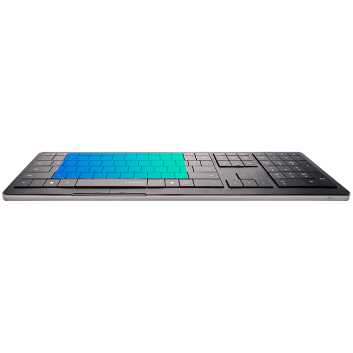 CLVX 1 Wireless Touchpad Keyboard / Bluetooth & USB-C / Low Profile, RGB Backlit, Touch Sliders, Quiet Scissor Keys / Compatible with Windows/Linux/MacOS / Ergonomic Typing
