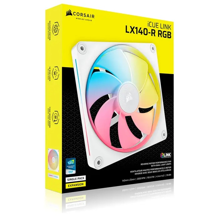 Corsair iCUE Link LX140-R RGB, PWM Lüfter - 140mm, white-CO-9051055-WW