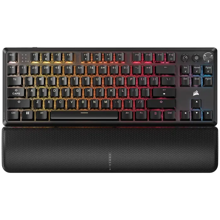 Corsair K70 Core TKL Wireless RGB Gaming-Tastatur, mechanisch, ISO (DE), MLX RED Switch - black-CH-914901E-DE