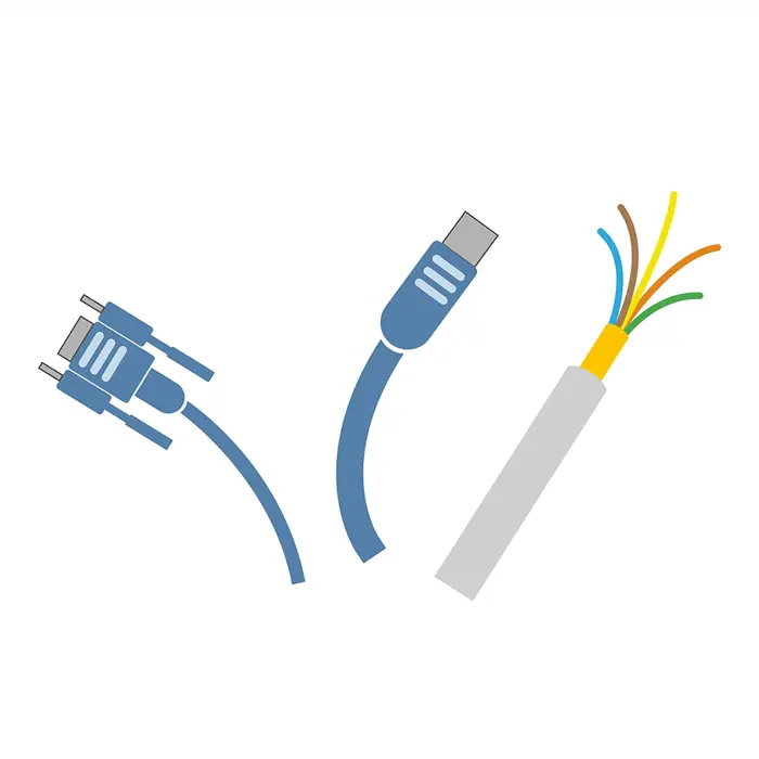 CPV 51612000  inštalačná kabeláž a materiál 10m;VGA, PWR kábel, USB aktívne predĺženie, lišty, istiace prvky, sada bezpečnostných šróbov
