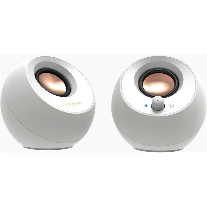 Creative Pebble V3, PC speakers (white, Bluetooth, USB-C, jack)