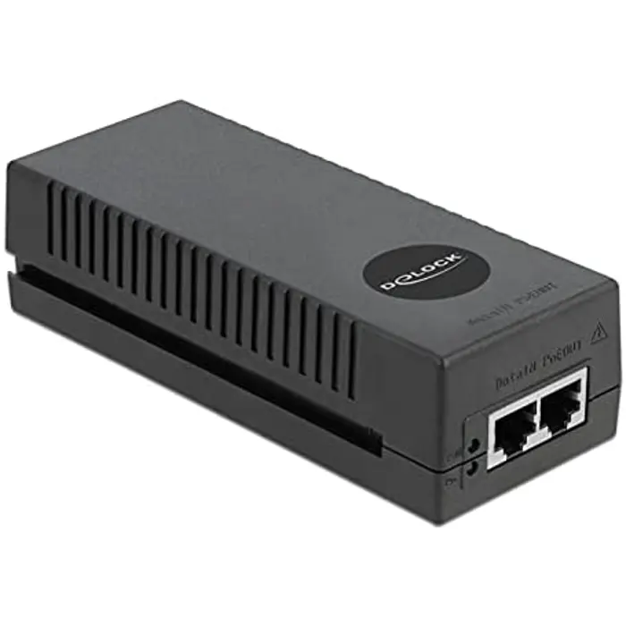 DeLOCK 10 Gigabit PoE+ Injector 802.3at 30 W PoE Injector (Black)