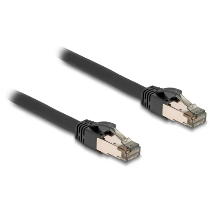 DeLOCK RJ-45 network cable Cat.6a U/FTP ultra flexible (black, 10 meters, inner stainless steel jacket)