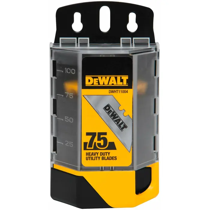 DEWALT Trapezoidal Blades, Induction Hardened, Pack of 75, Replacement Blades (for Cutter)