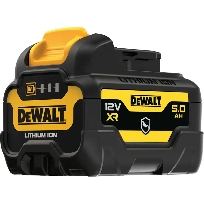 DEWALT XR Battery DCB126G, 12 Volt 5Ah black/yellow, housing protection against chemicals, acids and fuels