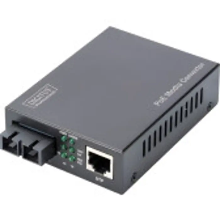 Digitus Gigabit PoE media converter, RJ45 / SC, MM