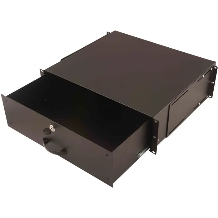 Digitus keyboard slot & document tray for 483 mm (19") cabinets, black drawer, 3 height units