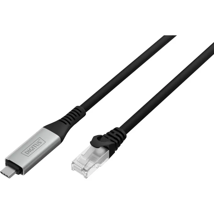 Digitus USB-C 3.2 Gen1 > RJ-45 Ethernet cable, 1Gbit/s (black, 5 meters, 10/100/1,000Mbit/s)
