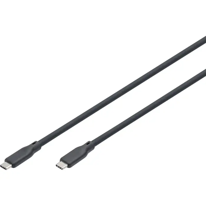 Digitus USB4 Gen 2x2 silicone connection cable USB-C > USB-C (black, 2 meters, PD, charging with up to 240 watts)