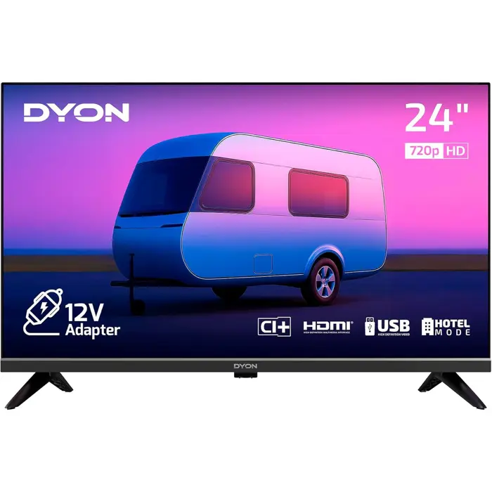 DYON Enter 24 Pro-X-V (60 cm (24 inches), black, WXGA, triple tuner, 12V connection)