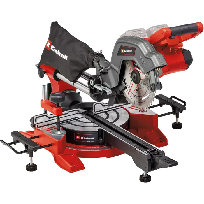 EINHELL Cordless Sliding Mitre Saw TE-SM 36/8 L Li-Solo, 36 Volt (2x18 V) red, without battery and charger