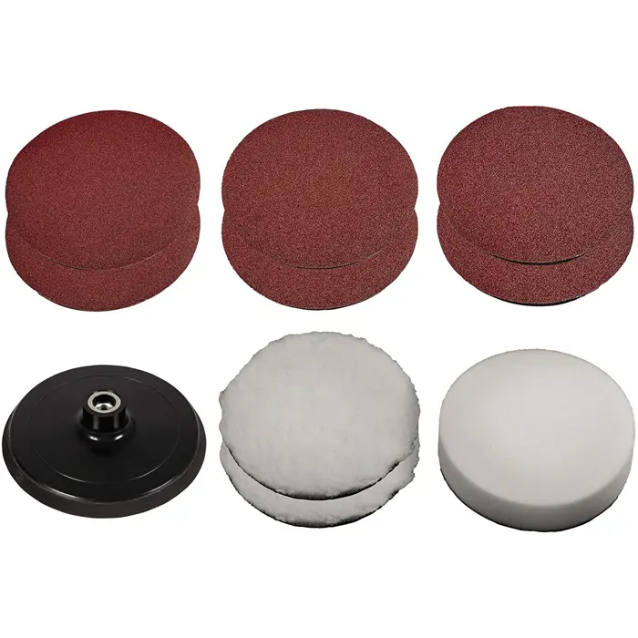 Einhell disc/polishing/sanding sheet set, 150mm, sanding/polishing agent (for polishing and sanding machines)