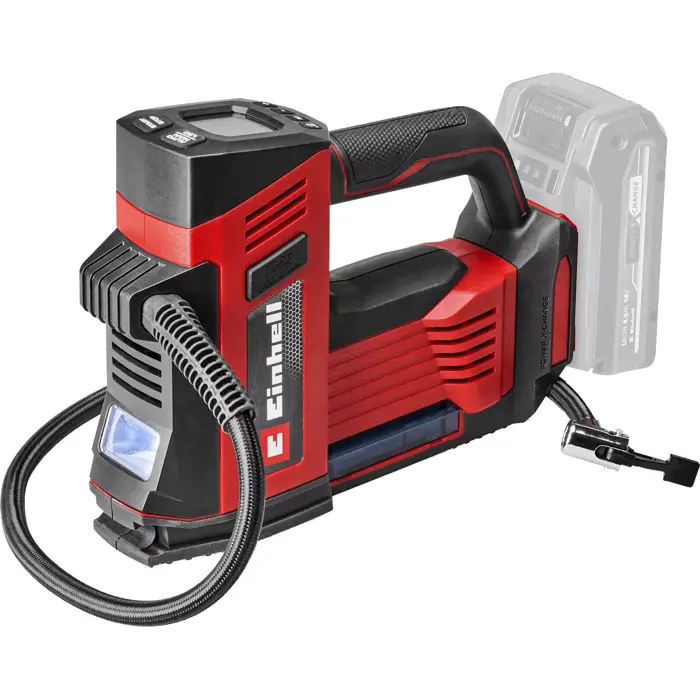 Einhell Power X-Change battery-powered car compressor CE-CC 18/23 D Li-Solo, 18Volt (red/black, without battery and charger)