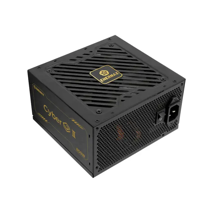 Enermax 850W CyberG II, ATX 3.1, 80+ GOLD, 2×PCIe, 5×SATA, 24-pina, 120mm ventilator