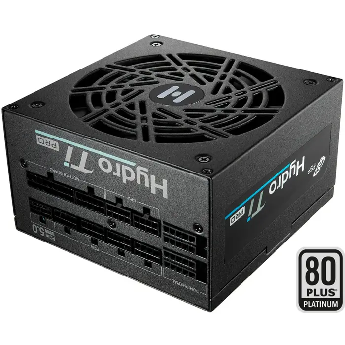 FSP Hydro Ti PRO 1000W, PC power supply (1x 12-pin high power GPU, 5x PCIe, cable management, 1000 watts)