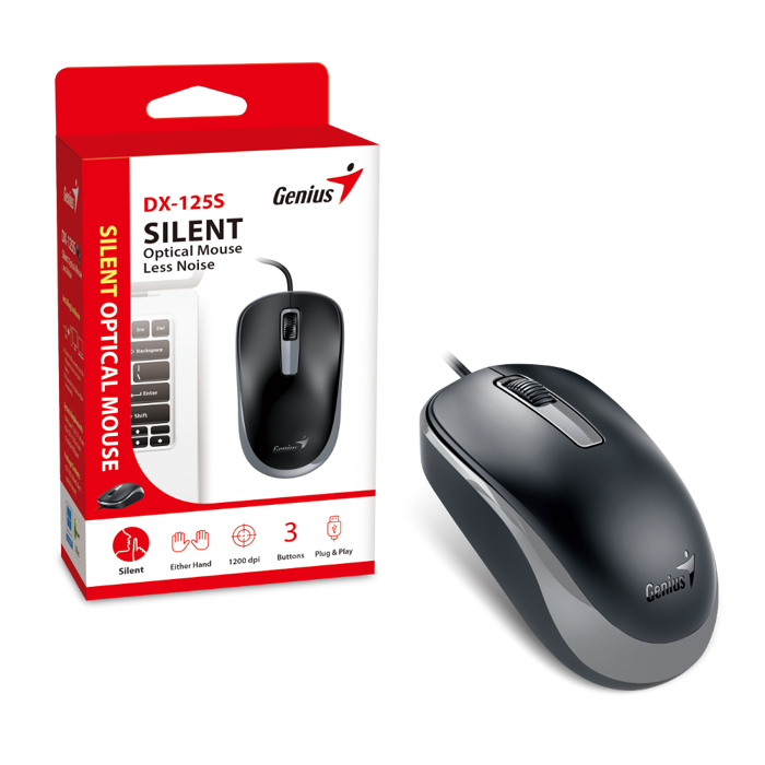Genius DX-125S, optički miš, silent, USB