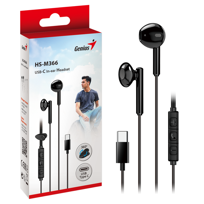 Genius HS-M366, in-ear slušalice, crna