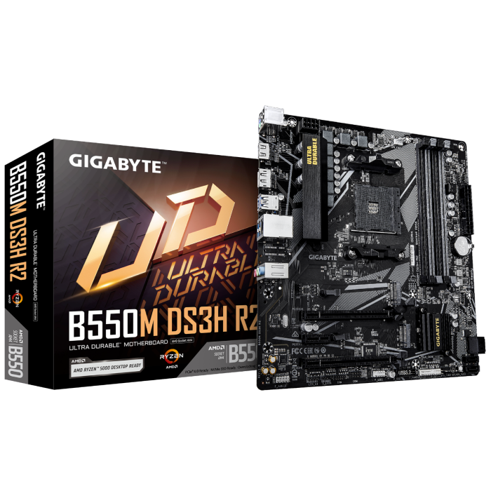 GIGABYTE B550M DS3H R2, DDR4, SATA3, USB3.2Gen1, DP, AM4 mATX